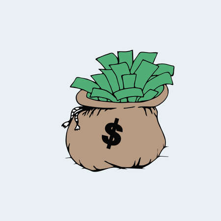Money bag Cartoonのイラスト素材