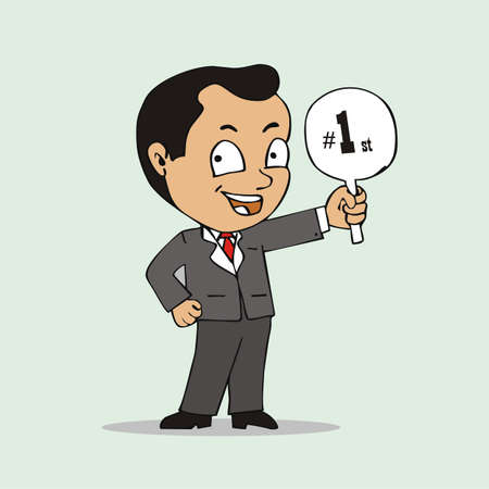 Number one businessmanのイラスト素材