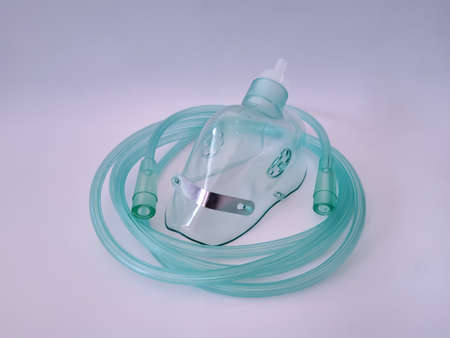 Oxygen masks and oxygen hoses that help patients with respiratory problems during the COVID-19 pandemicの写真素材