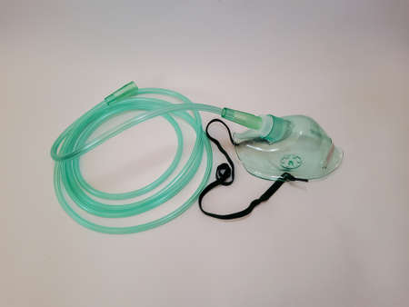 Oxygen masks and oxygen hoses that help patients with respiratory problems during the COVID-19 pandemicの写真素材