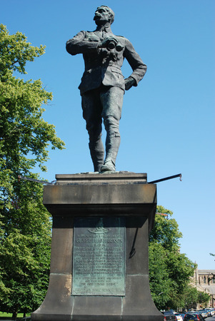 statue to a gallant soldier erected in Hexhamの写真素材