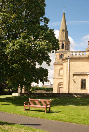 Melrose church on Sunday during virus lockdownの写真素材
