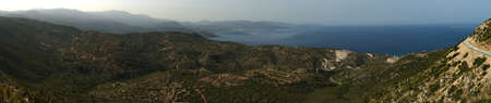 Panoramic view of Mirabello gulf. Eastern Crete, Greeceの写真素材