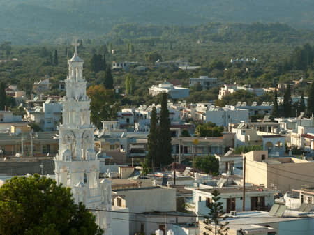 Church of the Saint Micheal archangel in Archangelos  Rhodes  Greeceの写真素材