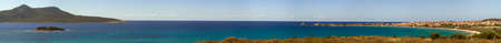 Panoramic view of Methoni in Messinia, Peloponnes, Greeceの写真素材