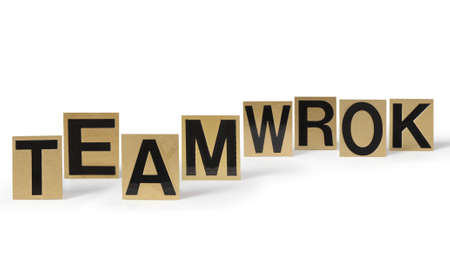 word Teamwork  on a white backgroundの写真素材