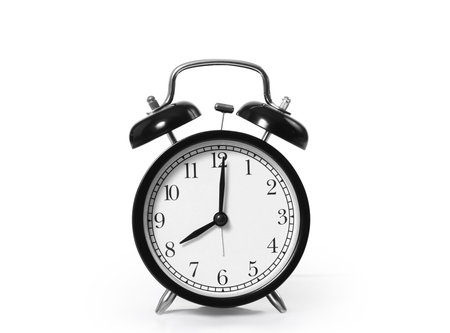  alarm clock  isolated on white background 