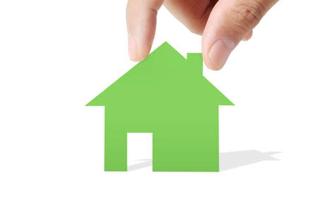 house of paper in hand businessmen の写真素材