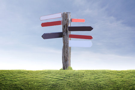 wood Signs on a white background 