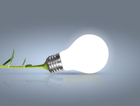 Incandescent light bulb with plant as the filament 