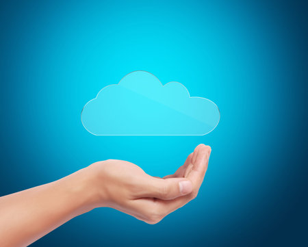  modern cloud buttons in hand