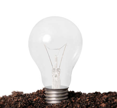 ideas, energy saving light bulb の写真素材