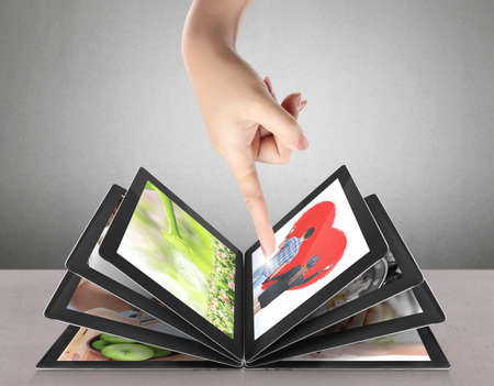 Touch screen tablet and shows tabletの写真素材