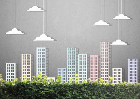 Building in a hand businessmenの写真素材