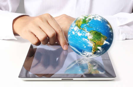 Touch screen tablet and shows tablet の写真素材