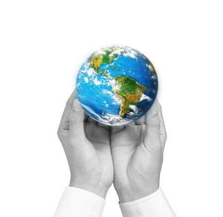 earth social in human the handの写真素材