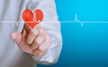 Medicine doctor working pushing heart