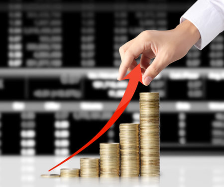 Hand put coin to money ,Business idea 