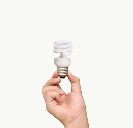 Ideas light bulb in the hand の写真素材
