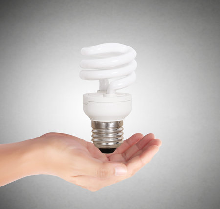 Ideas light bulb in the hand 