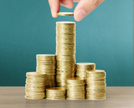 Hand put coin to money ,Business idea 