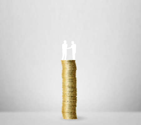 gold the coins and graph them の写真素材