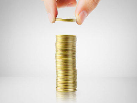 gold the coins and the graph them