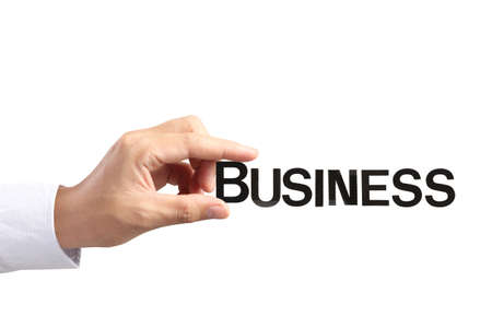 thae word in a hand isolatedの写真素材