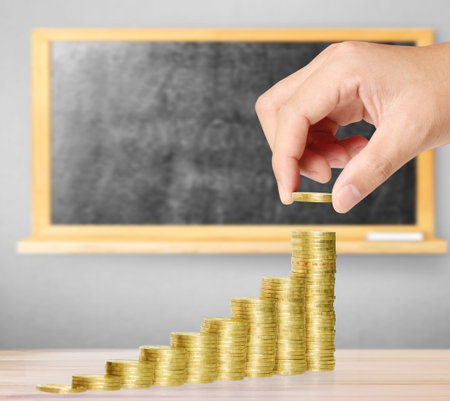 Hand put coin to money ,Business ideaの写真素材
