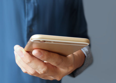 Modern mobile phone in the hand