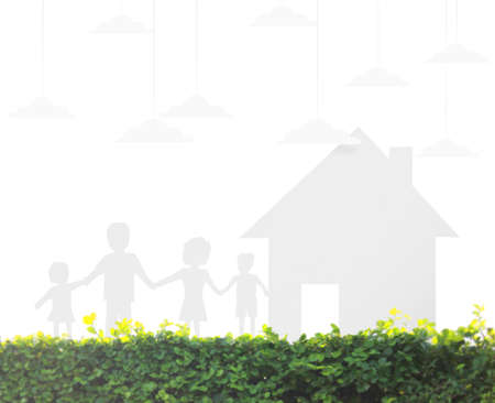 holding house representing home ownership and the Real Estate businessの写真素材