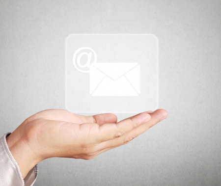 social networking,business in a handsの写真素材