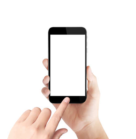 Touch screen smartphone in hand Touch screen smartphone in hand