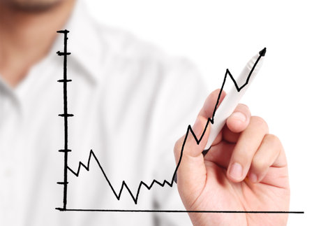 hand drawing a chart show