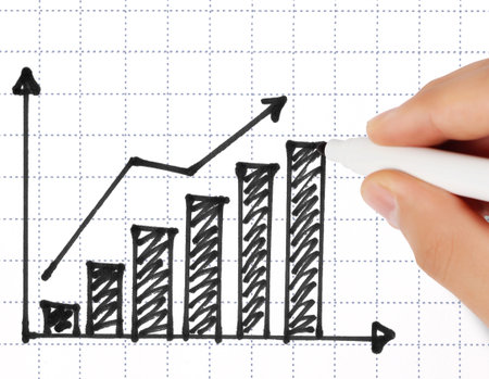hand drawing a chart show