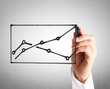 hand drawing a chart show