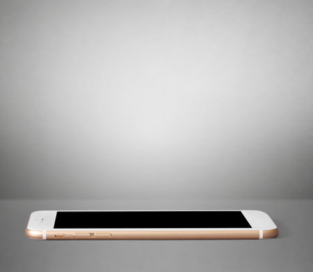 Mobile phone with a blank screenの写真素材