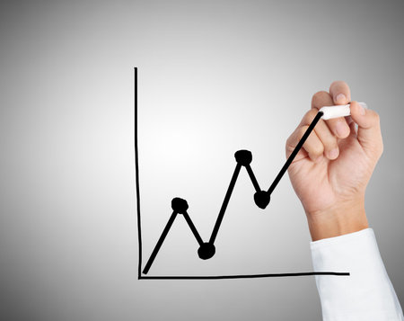 hand drawing a chart show