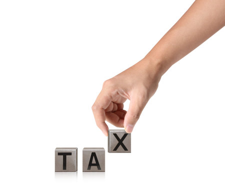 Closeup of hand putting together wordの写真素材