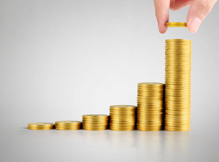 Hand human hand putting coin to money, business ideas