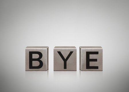 concept word forming a metal boxの写真素材