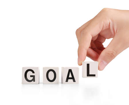 concept word forming a box in handの写真素材