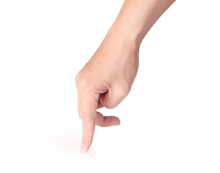 Man hand sign isolated on white background