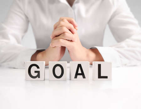 concept word forming a box in handの写真素材