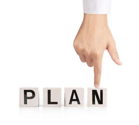 concept word forming a box in handの写真素材