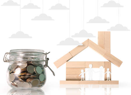 Model house form of the diagramの写真素材