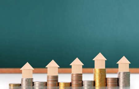 Investment concept, Coins graph stock marketの写真素材