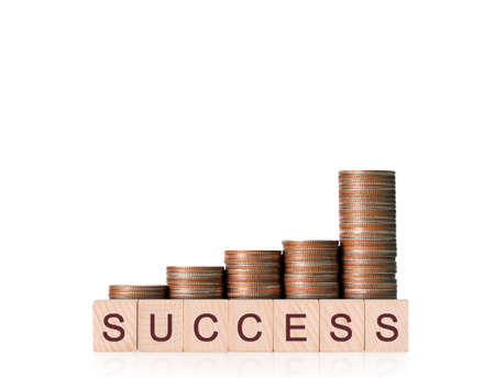 Investment concept, Coins graph stock marketの写真素材