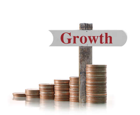 Investment concept, Coins graph stock marketの写真素材