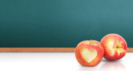 blackboard with a wooden frameの写真素材